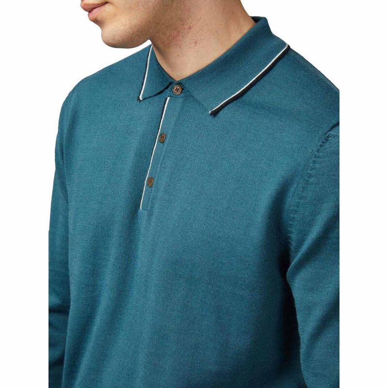 Ben Sherman Tipped Merino Polo image number 2